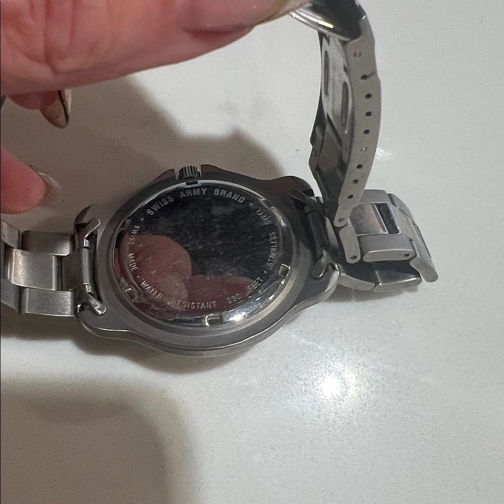 Swiss Army Silver with White Dial Watch - Picture 3 of 3